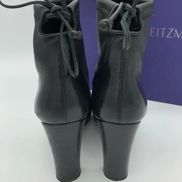 Authentic Stuart Weitzman Mittens black leather ankle boots - Picture 5 of 10